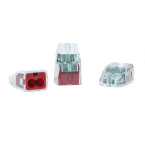 IDEAL Electrical 30-1032P in-Sure Push-in 2 Port Wire Connector, Red, (100/Bag)