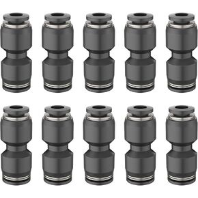 PG8MM OD x 6MM OD Black air fitting air hose quick connect fittings air line fittings air line quick connect fittings bowden coupler fuel line connector (10 per box)