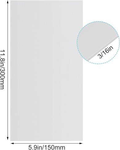 2 حزمة 6061 T6 صفائح ألومنيوم معدنية 6 × 12 × 3/16 بوصة لوحة مسطحة مسطحة لوحة صفائح الألومنيوم مصقولة بدقة ومزيلة للأزيز، بسمك 5 مم in Kuwait