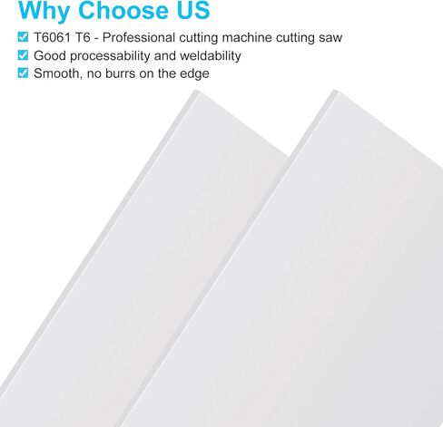 2 حزمة 6061 T6 صفائح ألومنيوم معدنية 6 × 12 × 3/16 بوصة لوحة مسطحة مسطحة لوحة صفائح الألومنيوم مصقولة بدقة ومزيلة للأزيز، بسمك 5 مم in Kuwait