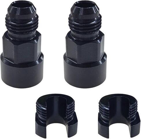 2PCS 6AN Male to 3/8" & 5/16" EFI Fuel Line Fitting, Quick Disconnect Female EFI Fuel Adapter Connector, Aluminum Push on Fuel Rail Fitting, Universal Modification Accessories for Most Cars (3/8&5/16) in Saudi Arabia