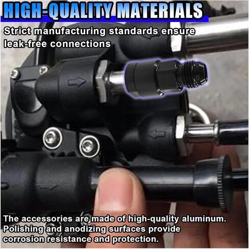 2PCS 6AN Male to 3/8" & 5/16" EFI Fuel Line Fitting, Quick Disconnect Female EFI Fuel Adapter Connector, Aluminum Push on Fuel Rail Fitting, Universal Modification Accessories for Most Cars (3/8&5/16) in Saudi Arabia