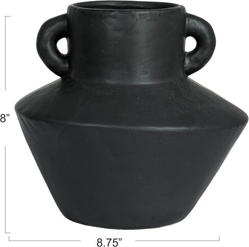 Bloomingville 8.25" H Stoneware Reactive Glaze Finish & Vertical Handles (Each one Will Vary) Vase, Mint in Saudi Arabia