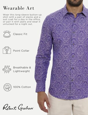 Robert Graham Men's Bayview Long-Sleeve Button-Down Shirt in Saudi Arabia