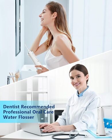 MySmile LP211 Cordless Advanced Water Flossers for Teeth, 5 Cleaning Modes Rechargeable Power Dental Flosser 8 Replacement Jet Tips IPX 7 Waterproof Dental Irrigator with Portable Travel Storage Pouch in Saudi Arabia