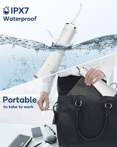 MySmile LP211 Cordless Advanced Water Flossers for Teeth, 5 Cleaning Modes Rechargeable Power Dental Flosser 8 Replacement Jet Tips IPX 7 Waterproof Dental Irrigator with Portable Travel Storage Pouch in Saudi Arabia