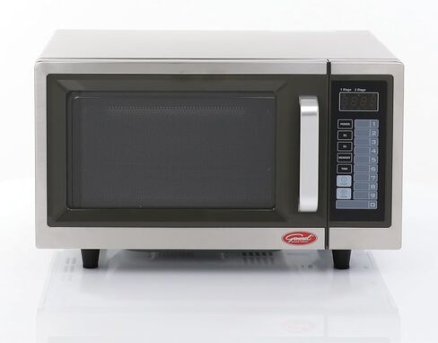 General Foodservice Commercial Microwave with 10 Power Digital Touch Pad Control, Countertop 120V/1000W, 1 cu.ft., Stainless Steel in Saudi Arabia