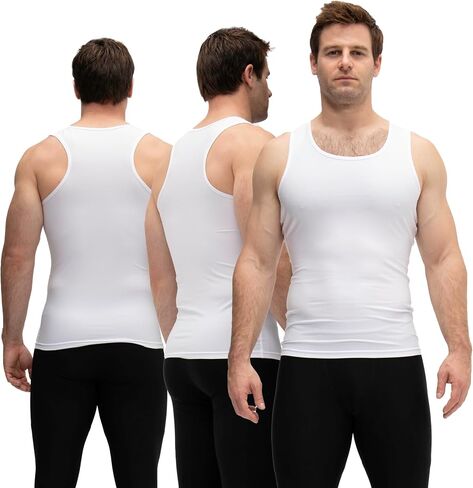 KISTA 3 Pack Men's Cool Dry Compression Sleeveless Tank Top, Sports Running Basketball Workout Base Layer in Saudi Arabia