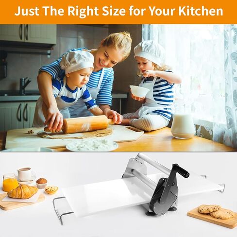 ماكينة فرد العجين المطورة للمنزل، ماكينة فرد العجين القابلة للطي، ماكينة لف العجين اليدوية بسمك قابل للتعديل ولوحتين للضغط in Kuwait