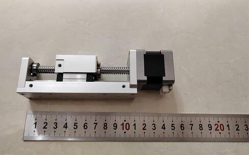 المحرك الخطي المرحلة الخطية دليل الشرائح الصغيرة CNC المسمار الرصاص طاولة الحركة بمحركات نيما 14 محرك متدرج (200 مللي متر) in Kuwait