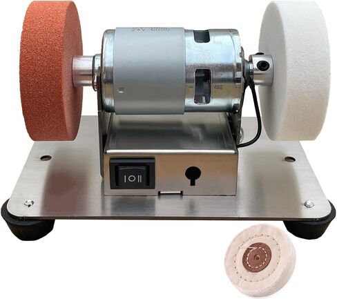 100W Bench Grinder 7 Speed Adjustable Table Top Grinder Polisher Bench Grinding Tool for Sharpening and Polishing 3Inch Wheels(Double sander set) in Kuwait