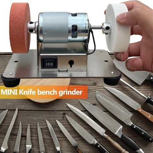 100W Bench Grinder 7 Speed Adjustable Table Top Grinder Polisher Bench Grinding Tool for Sharpening and Polishing 3Inch Wheels(Double sander set) in Kuwait