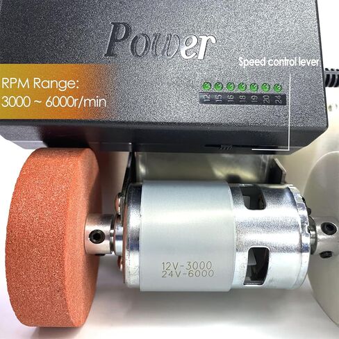 100W Bench Grinder 7 Speed Adjustable Table Top Grinder Polisher Bench Grinding Tool for Sharpening and Polishing 3Inch Wheels(Double sander set) in Kuwait