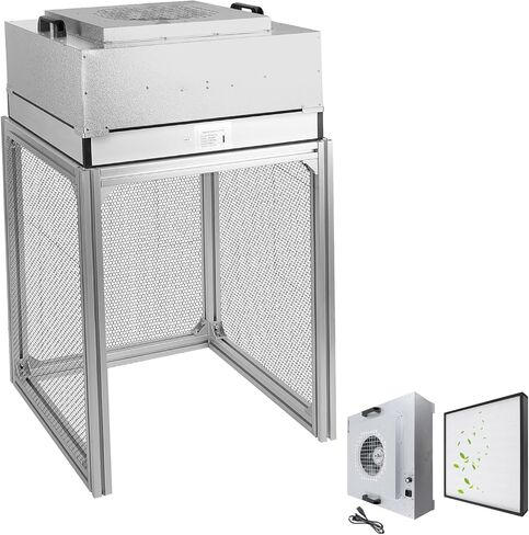Vertical Laminar Flow-Hood Fan-Filter-Unit Yzzwer - FFU HEPA Filters for Class 100/ISO 5 Cleanliness in Clean Mycology and Mushroom Room 23.6" x 23.6" x 29" Working Area 110V in Kuwait