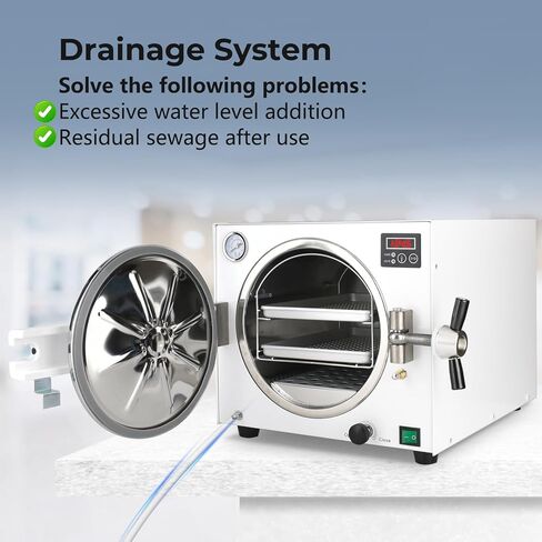 معدات مختبر آلة البخار ذات درجة الحرارة العالية والضغط العالي STE 18L 900W مع إطار من الفولاذ المقاوم للصدأ 304، 121 درجة مئوية/134 درجة مئوية ودرجتي حرارة للاختيار in Kuwait