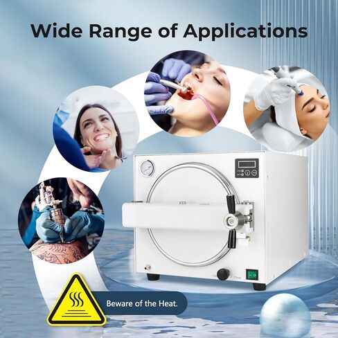 معدات مختبر آلة البخار ذات درجة الحرارة العالية والضغط العالي STE 18L 900W مع إطار من الفولاذ المقاوم للصدأ 304، 121 درجة مئوية/134 درجة مئوية ودرجتي حرارة للاختيار in Kuwait