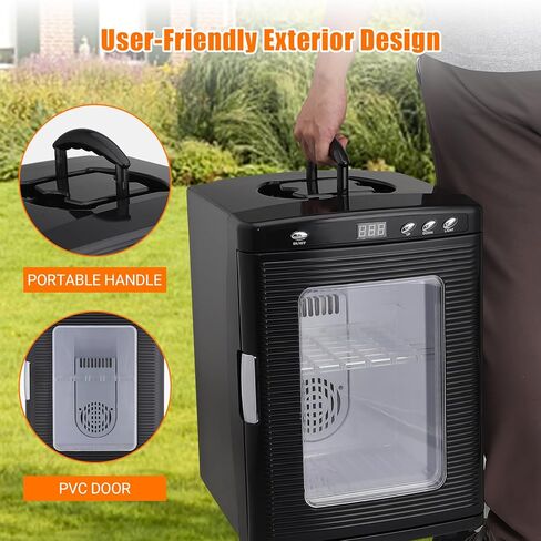 25 L Incubator, Portable Reptile Science Laboratory Incubator, Temperature Controlled 10°C-60°C for Small Reptiles, Cooling and Heating Digital Incubator, Incubator 12V/110V（White） in Saudi Arabia