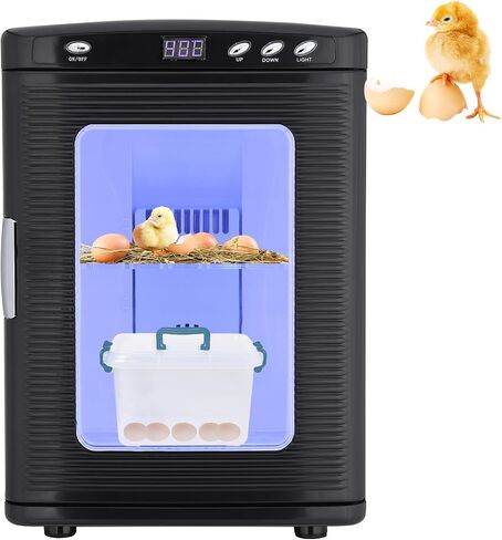 25 L Incubator, Portable Reptile Science Laboratory Incubator, Temperature Controlled 10°C-60°C for Small Reptiles, Cooling and Heating Digital Incubator, Incubator 12V/110V（White） in Saudi Arabia