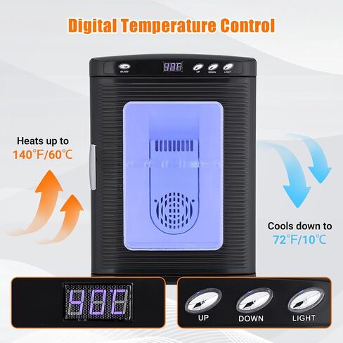 25 L Incubator, Portable Reptile Science Laboratory Incubator, Temperature Controlled 10°C-60°C for Small Reptiles, Cooling and Heating Digital Incubator, Incubator 12V/110V（White） in Saudi Arabia
