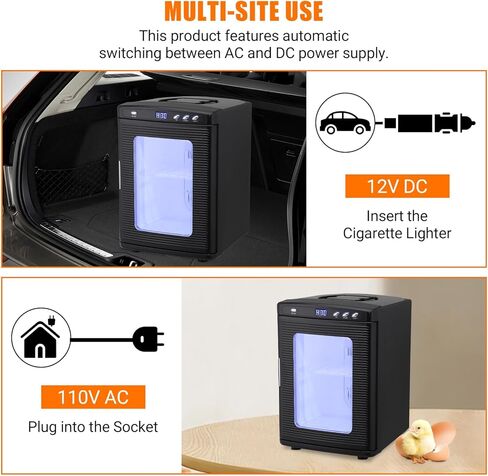 25 L Incubator, Portable Reptile Science Laboratory Incubator, Temperature Controlled 10°C-60°C for Small Reptiles, Cooling and Heating Digital Incubator, Incubator 12V/110V（White） in Saudi Arabia