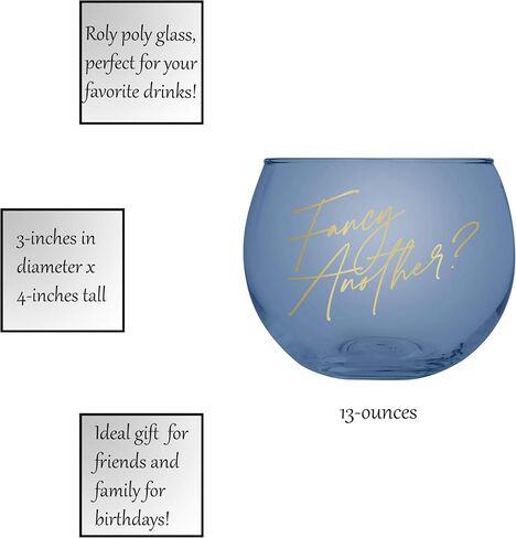 Slant Collections Roly Poly Cocktail Glass, 13-Ounce, Pink Ombre in Saudi Arabia