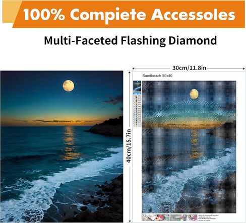 Yeadiffy Diamond Art Painting Kits for Adults Diamond Art Kits for Adults Beginners,5D Translucent Gems Diamond Painting,DIY Full Drill Diamond Painting Gem Art and Crafts 12x16inch (Glass Flower) in Saudi Arabia