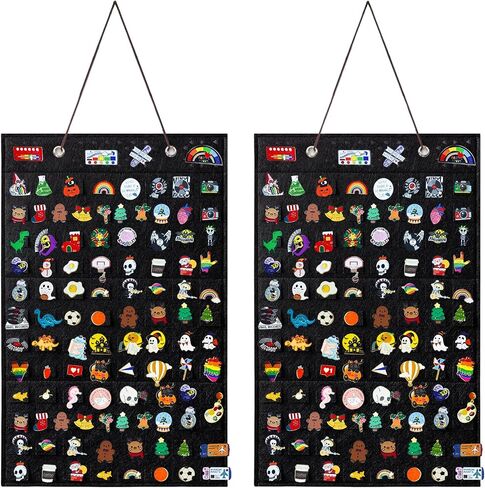 Collector Pin Board,Pin Collections Storage Holder,Enamel Pin Hanging Display Board,Pin Board For Pins Collection,Pin Holder Display For Wall,Enamel Pin Organizer Display Case(96 Slots,Black) in Saudi Arabia