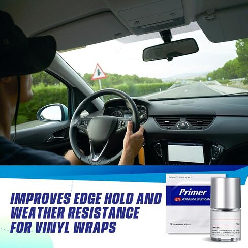 Nuanchu Primer Adhesion Promoter (2ml 8 Pcs Wipes + 10ml 1 Bottle) High Performance Adhesion Promoter for Plastic Metal Surface, Double Tape Primer Increase for Automotive Molding Tape for Surface in Saudi Arabia