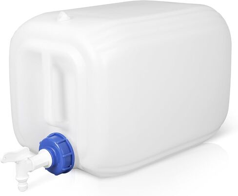 5 Gallon Carboy with Spigot Plastic Dispenser Translucent Bucket Durable Stackable Water Containers Reusable Water Tanks Container Liquid Storage Solution for Water, Juices, Beverages (1) in Saudi Arabia