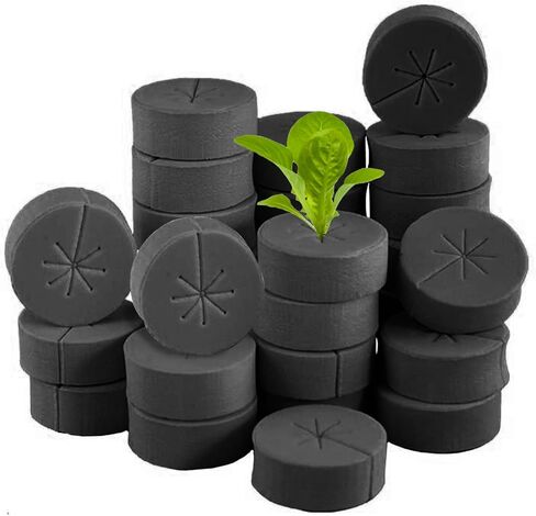 Lainrrew 36 Pcs 2" Garden Clone Collars, Cloning Collars Insert Fits 2" Net Pot Cups for Hydroponics Clone Machines (Black) in Saudi Arabia