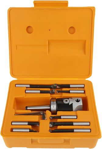 Boring Head, 2 Boring Head Set, MT2 M10 F1 12 50mm Boring Head with 9pcs 12mm Boring Bars Milling Set in Saudi Arabia