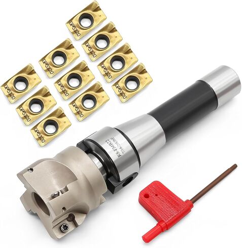 R8 عرقوب FMB22 7/16-20UNF شجرة مطحنة الوجه، 400R 50 مم نهاية طحن شل القاطع، 10 قطع APMT1604 كربيد إدراج وT15 وجع in Saudi Arabia