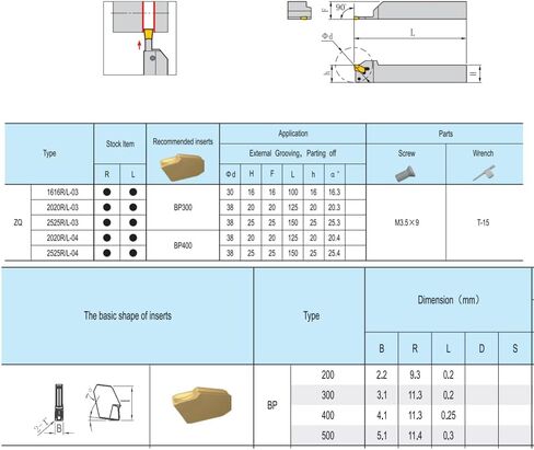 GTN-3 (SP300) إدراجات كربيد الحز باستخدام الحاسب الآلي من الفولاذ المناسب لأدوات القطع المعدنية المخرطة SPB326/332، 10 قطع in Kuwait