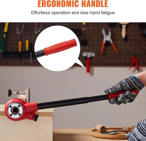 VEVOR Ratchet Pipe Threader Kit, 1/2" NPT, 3/4" NPT, 1" NPT Manual Ratcheting Pipe Threader, Portable Pipe Threading Tool Set with 3PCS NPT Dies, Storage Case for Galvanized Aluminum Iron Copper Pipes in Saudi Arabia