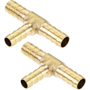 TOP-VIGOR 1Pc Reducing Barb Hose Fitting, 3 Way Tee Pipe Connector, T-Shaped Pipe Connector Fit Hose ID 5/16 Inch x 5/16 Inch x 3/16 Inch
