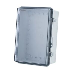 Waterproof Electrical Outdoor Junction Box, IP67 Weatherproof ABS Plastic Enclosure with Mounting Plate,Stainless Steel Wall Brackets (11.2"*7.5"*5.1", Clear Cover)