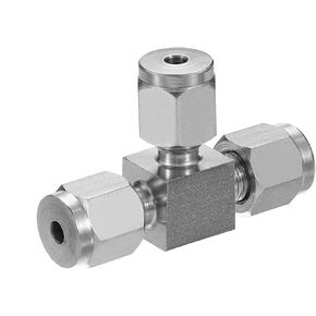 PATIKIL 304 Stainless Steel Tee Compression Tube Fitting 1/2" ID X7/8"" OD, Pipes Adapter for Water Garden Irrigation System, Silver