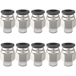 PC4-1/4"NPT air hose fittings air line fittings bowden tube connector pneumatic fittings ptfe tube connector push to connect air fittings push-to-connect fittings (10 per box)