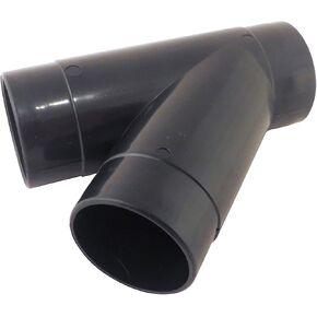 2.5 Inch 3 Way Y Connector with Openings OD 2-7/16 Inch and ID of 2-3/16 Inch ABS Plastic for Dust Collector Systems 73456