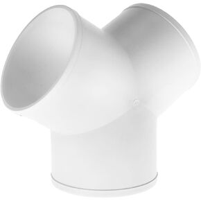 4 Inch Duct Connector Splitter TTZEZE Plastic Hose Adapter Splitter for Round Pipe Connector Exhaust Fan Dryer Vent Hose Y Shape Connector 3 Way Fitting White