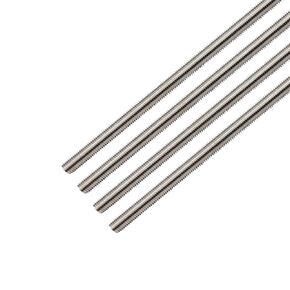 304 Stainless Steel 3/8"-16 Fully Threaded Rod, 4 Pieces 47" Length Long Threaded Rods