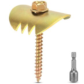 Fencing Nails Fence Staples 100PCS Fence Fasteners, Steel Fencing Fasteners for Wire Fence, Reuse Claw Fence Fasteners