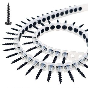 Plastic Chain Belt Drywall Screws 1000pcs #6 * 1-1/4" Drywall to Wood Collated Screw