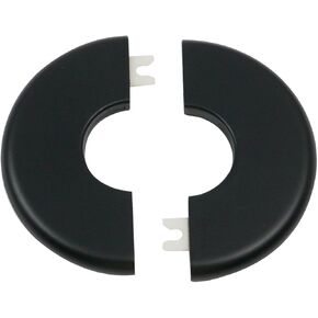 2 Pcs Wall Split Flange, ABS Round Self-Adhesive Escutcheon Plate Buckles Design for 1.3"/33mm,Black