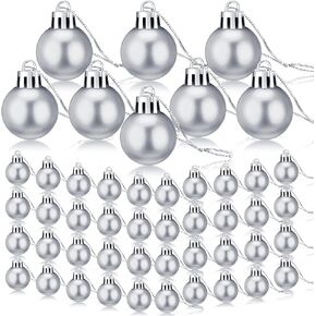 Sumind 48 Pieces Christmas Ball Ornaments Mini Matte Multicolor Christmas Hanging Ball Ornament Xmas Ball Tree Decorations Miniature Balls for Christmas Tree Party Decor (Multicolored,1.2 Inch)