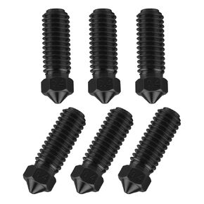0.2mm Volcano Hardened Steel Kobra 3 Nozzles M6 Extruder Nozzle,3D Printer Extruders 6 PCS High Temperature Pointed Wear Resistant Nozzle Kits for Anycubic Kobra 3 3D Printers