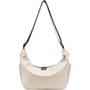 CORALDAISY Crescent Bag Hobo Crossbody Bags for Women Tote Handbag Ruched Shoulder Bag Lightweight Casual Sling Bag