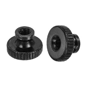 uxcell Knurled Thumb Nut, 20Pcs M3x0.5mm Iron Round Knobs Fasteners for 3D Printer Parts, Black