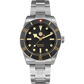 San Martin Men Watch SN0138G, 37 mm 20 Bar Diver Watch NH35 Automatic Mechanical Luxury Diving Waterproof BB54 Wrist Watch