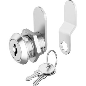 1 Pcs Cabinet Lock with Keys, 5/8" Cam Lock Keyed Alike, Secure Drawer Mailbox File Cabinet, RV Storage Locks Tool Box Locks Replacement, Zinc Alloy